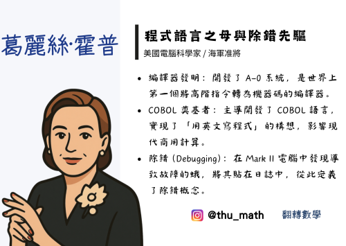 女性科學家－葛麗絲·霍普（Grace Hopper）