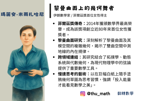 女性科學家－瑪麗安·米爾札哈尼（Maryam Mirzakhani）